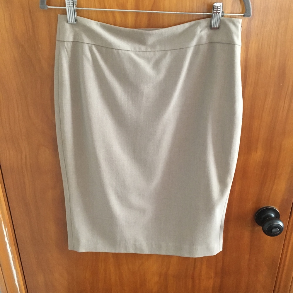 Tan work pencil skirt